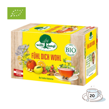 Willi Dungl Bio Tee Fühl Dich Wohl, Früchte-Kräutertee, 20 Teebeutel